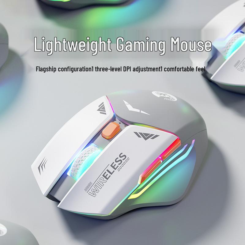 Mecha Mouse Wireless Silent Bluetooth Dual-Mode Mechanical Gaming Mouse Rechargeable for PC/Laptop.
