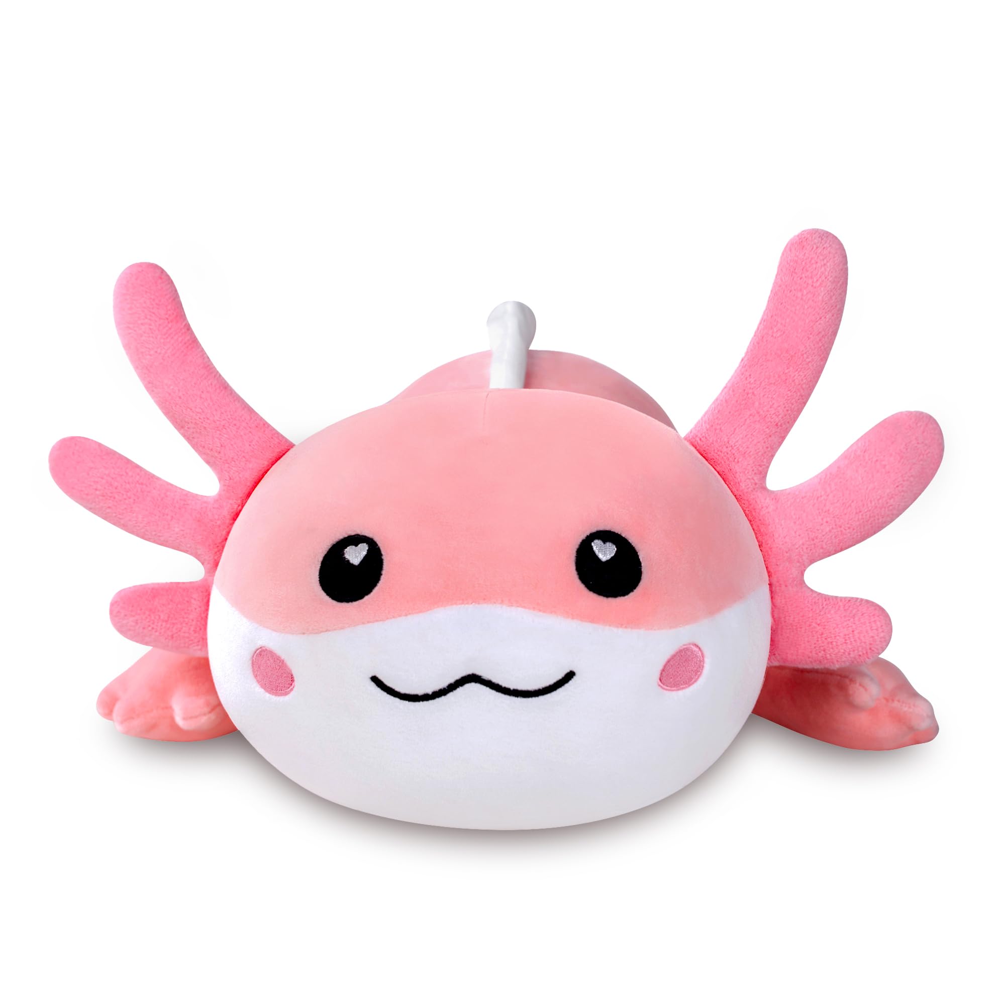 

Puffpals Japanese Snow Salamander Plush Animal Body Pillow, Fluffy and Squishy, Perfect as a Gift (Pink (30cm))