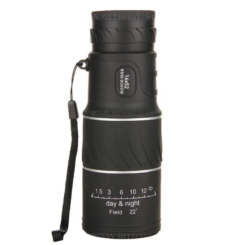 

16x52 Outdoor High Definition Green Film Monocular Telescope, HD Scope Low Light Hiking Concert Photography Telescope