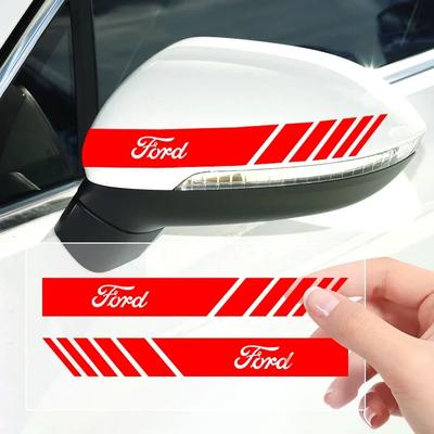 New 2026 Car Sticker Car Sticker Non Fading Strips Rear View Mirror For Ford Focus 2 3 MK2 MK3 MK4 Kuga Fiesta Ecosport MONDEO F