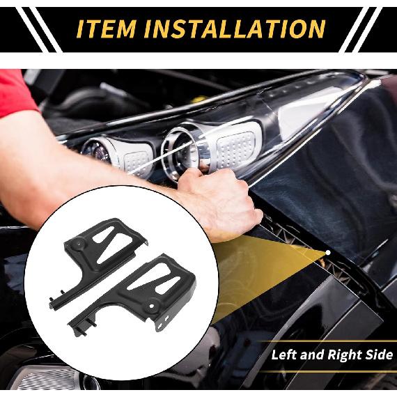 1 Pair Front Bumper Support Bracket for Toyota Tacoma 2016-2021 Left Right Side Bumper Frame Support Retainer Bracket Hold Mount Set No.5327404040