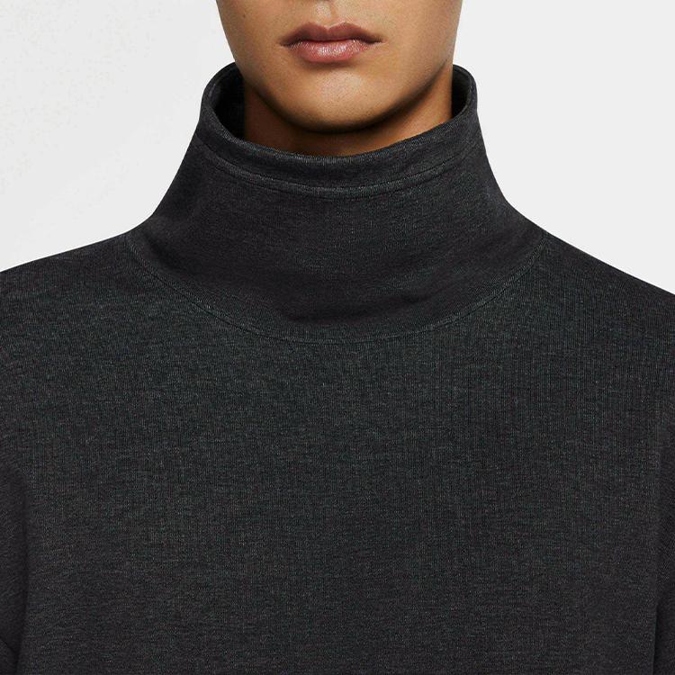 Nike Sweatshirts Men's Black Stand Collar Moderate Regular CU6256-010