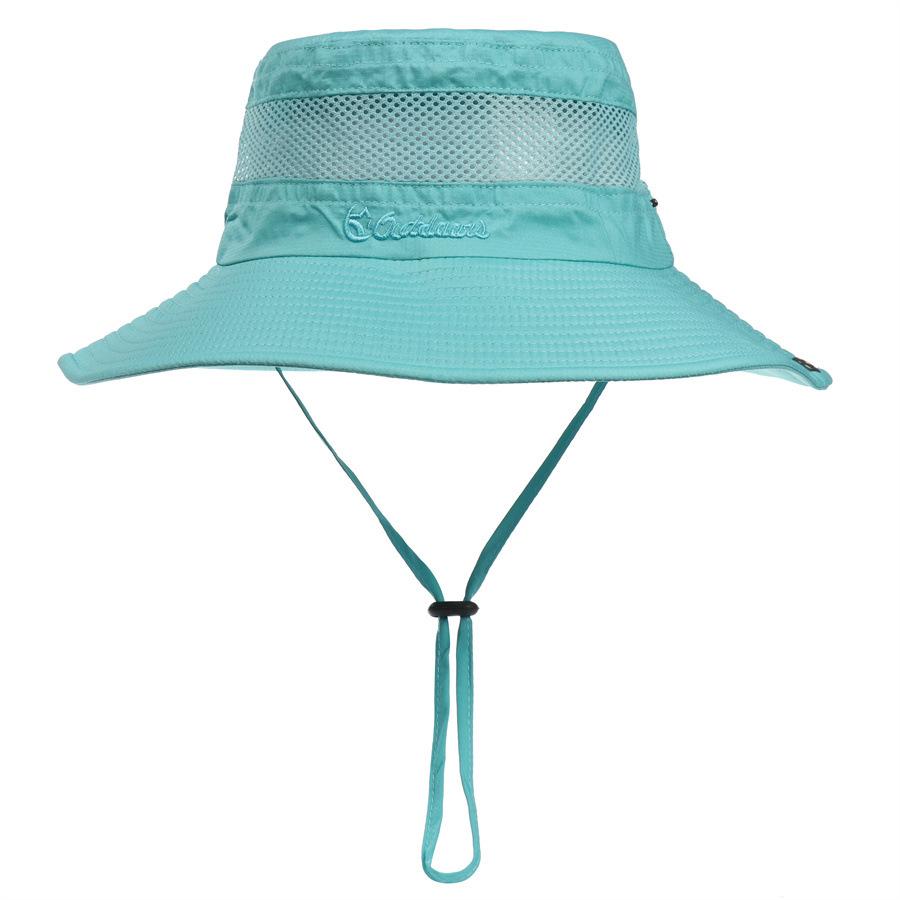 New solid color big edge bucket hat outdoor sunscreen breathable basin hat sun hat summer men's and women's sand hat