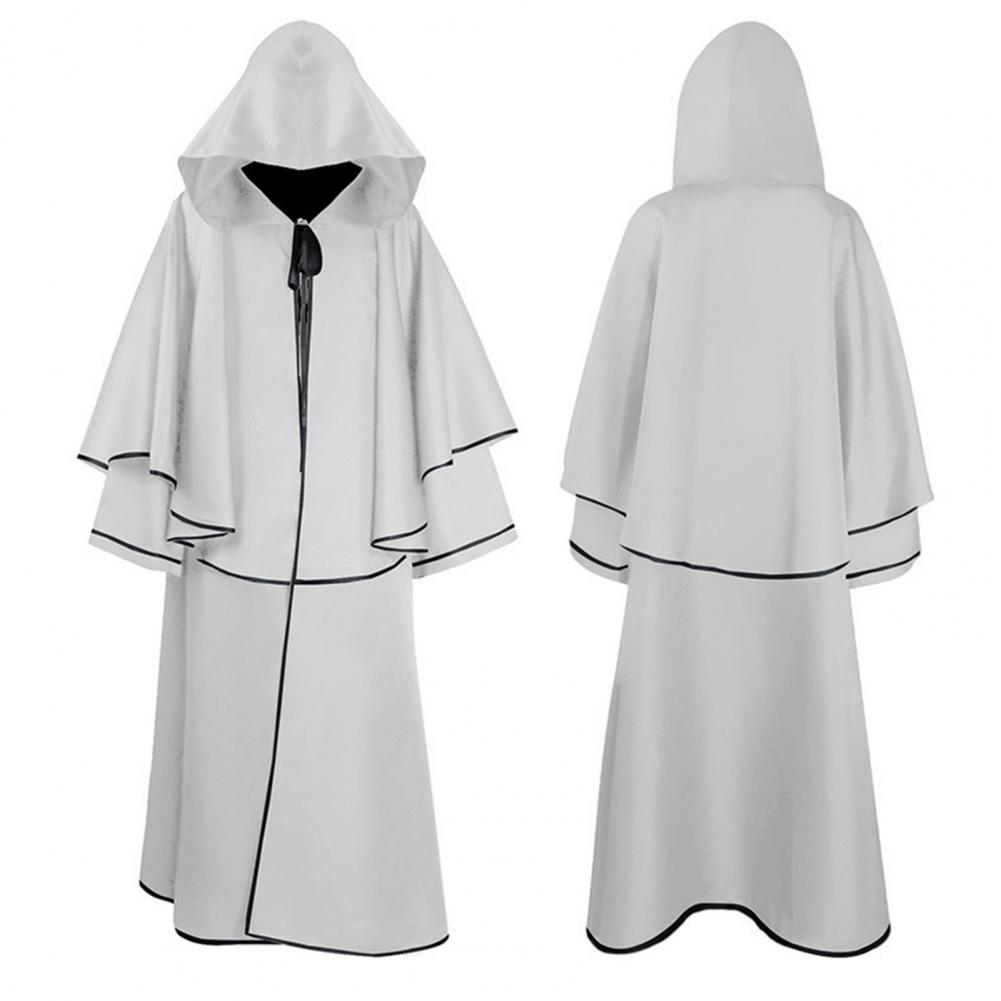 Halloween Děti Cosplay Plášť Středověký Bůh smrti Zavazování Kapuce Volný Celá délka Čistá barva Unisex Jeviště Představení Vtip