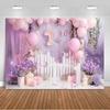 1. Geburtstag Party Dekorationen Rosa Gold Ballons Glitzer Hintergrund Banner Neugeborenen Kulisse Zubehör Fotografie Requisiten Kinder Geschenk