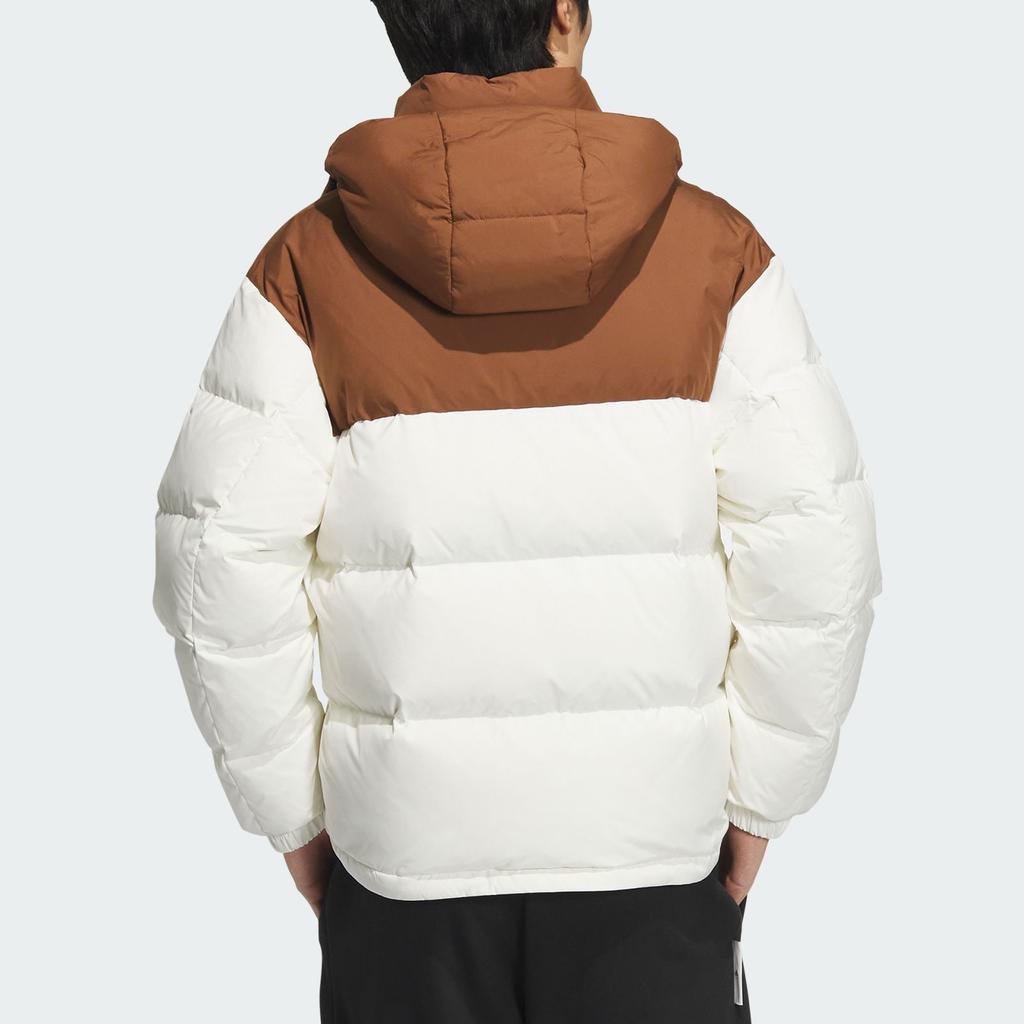 Adidas Color Block Versatile Comfortable Soft Warm Long Sleeve Puffer Jacket Unisex outerwear Jade-White JM9139