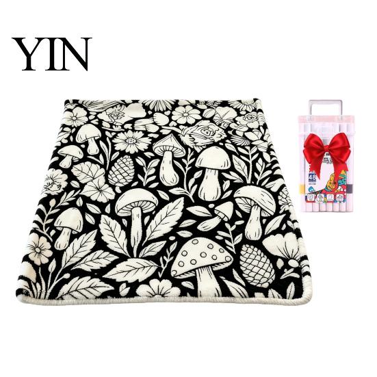 Diy Party Favors for Children DIY Coloring Blanket with 24 Markers, Color Your Own Blanket, 59" X Quiet Time Creative Projects 45" Soft Cozy