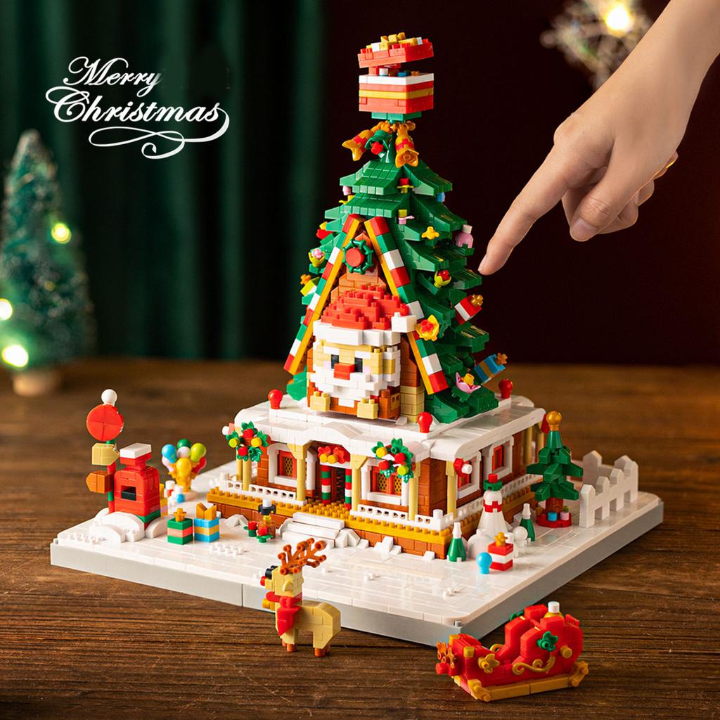 Christmas Building Block Toys Children's Educational Assembly Christmas Tree Holiday Gifts