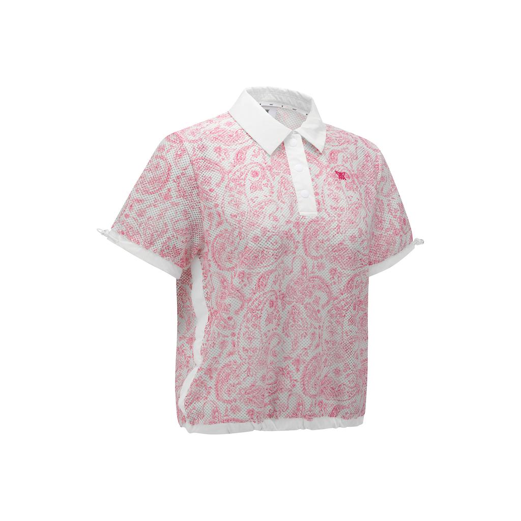 ANEW GOLF Women Paisley Mesh T-Shirt_Hp