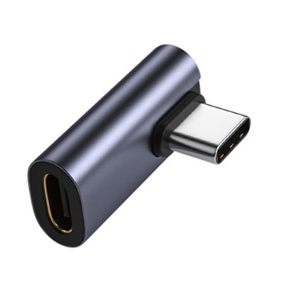 Rechtwinkliger USB-C-Adapter 90 Grad Flaches Profil Typ C Stecker auf Buchse Verlängerung Unterstützt USB C 3.1 Laden Datenübertragung