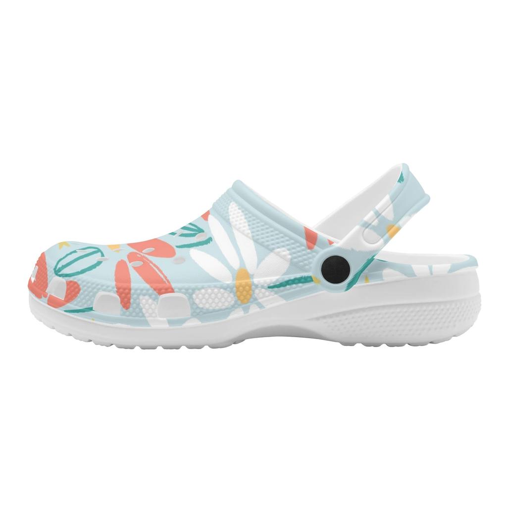 Printed EVA Clogs Slippers for Women Men Easy Clean Lightweight Slip On Casual Sandals Lightweight Soft Sole Summer Daily Wear