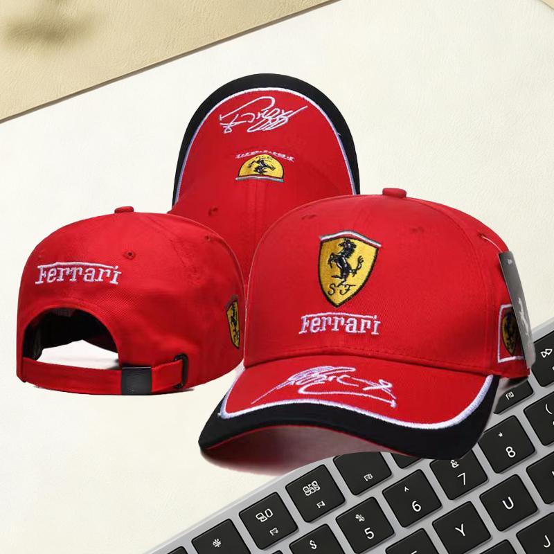 Ferrari Racing Team Baseballkappe Gesticktes Logo Verstellbare Motorsportkappe Für Ferrari Roma 488 Portofino F8 Roma Spider SF90
