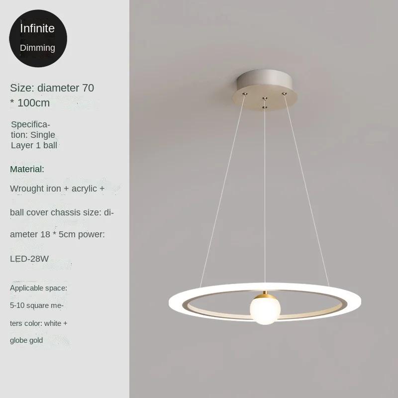 Modern Led Chandelier White Circles Ceiling Chandelier Lighting Fixtures for Living room Dining room Kitchen Bedroom Lustres Led