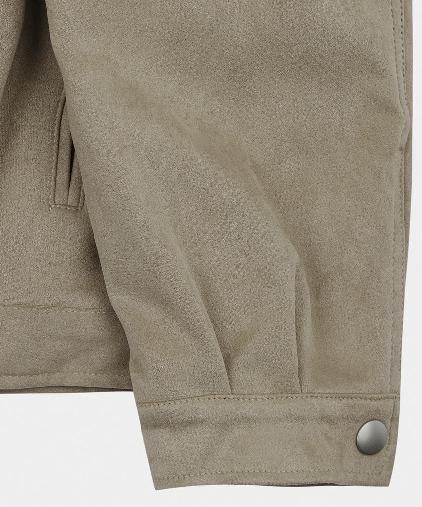LETTERCOMO Contemporary Suede Rider Jacket Sand