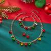 Christmas Bell Choker Necklace For Women Trendy Jingle Bell Xmas Pendant Clavicle Chain New Year Party Jewelry Gift