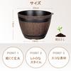 VECELO Planter Set (2 Pots): 19cm Wide X 14cm High. Plastic Planter with Saucer and Drainage Holes. Stylish Design for Succulents, Houseplants, and Ot