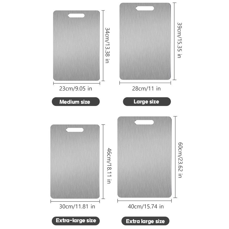Tytanowe deski do krojenia do kuchni, deska do krojenia ze stali nierdzewnej, dwustronna deska do krojenia ze stali nierdzewnej 316 klasy spożywczej