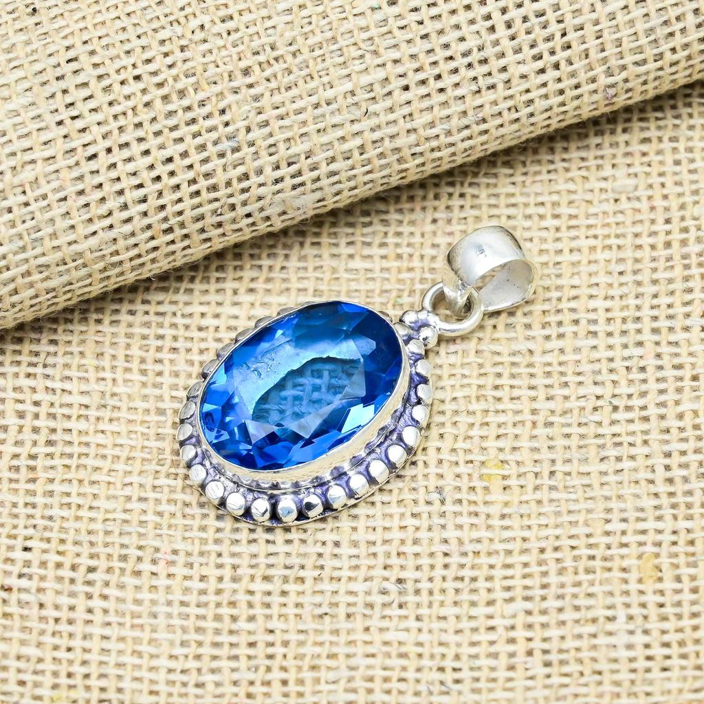Ravishing Tanzanite Gemstone 925 Sterling Silver Jewelry Handmade Glorious Pendant For Any Occasion