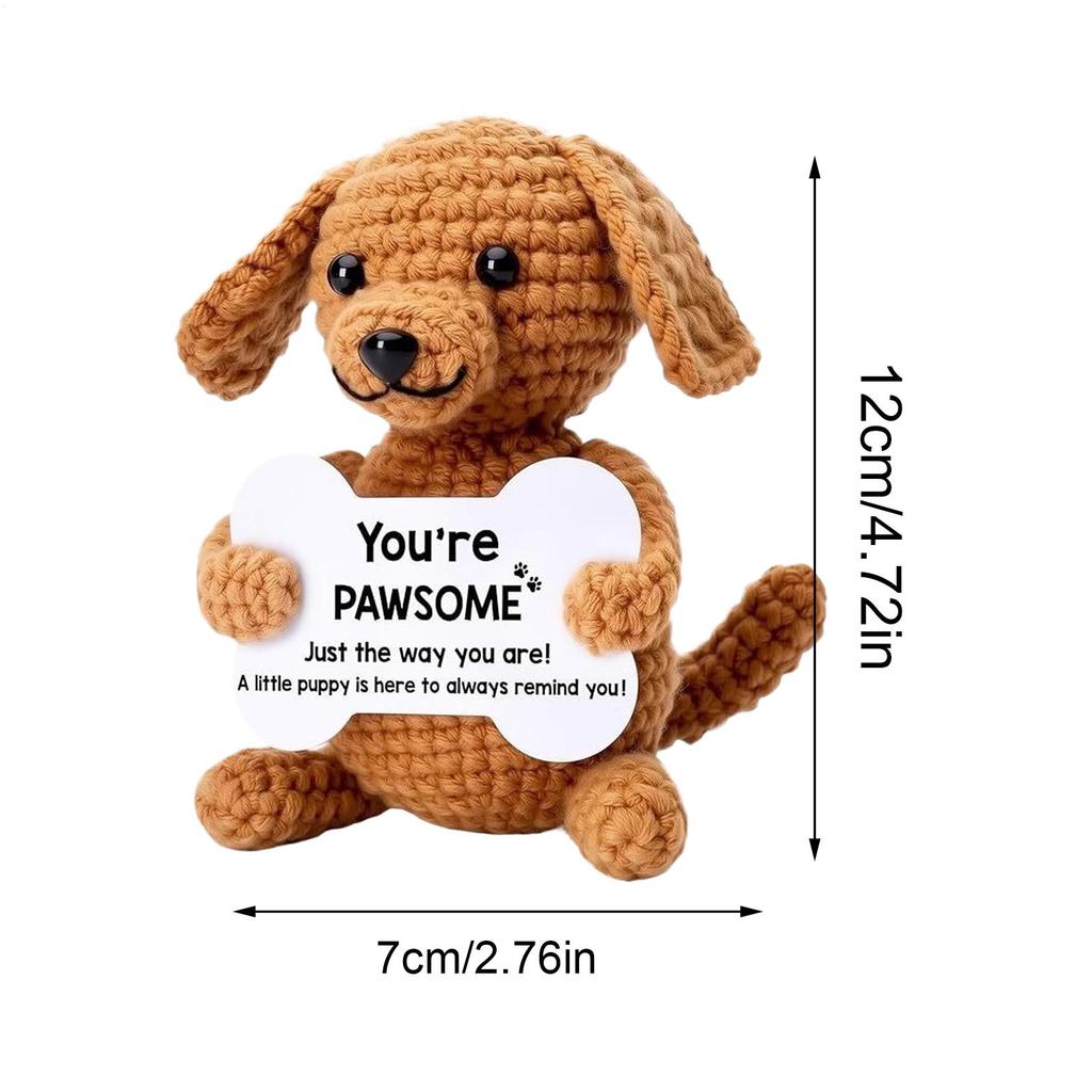 Crochet Doll Motivational Knitted Puppy Motivational Crochet Doll For Men Women Boys Girls Youth Teens Husband Son Daughter
