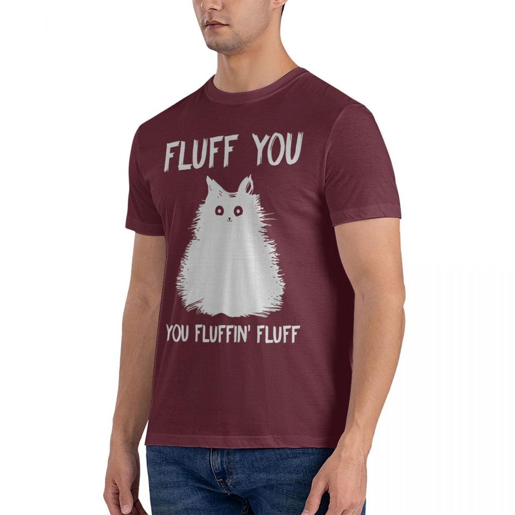 Sport T-Shirt You Fluff Lustige Katze Oversize T-Shirts Mann Vintage Lustig Für Männer Top y2k Mann Kurzarm T-Shirt