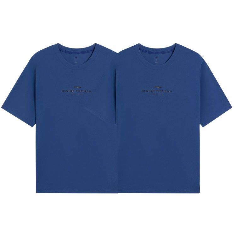 Li-Ning SS22 Letter Print Crew Neck Short Sleeve T-Shirt Men Tops Sea-Salt-Blue ATSSB13-4