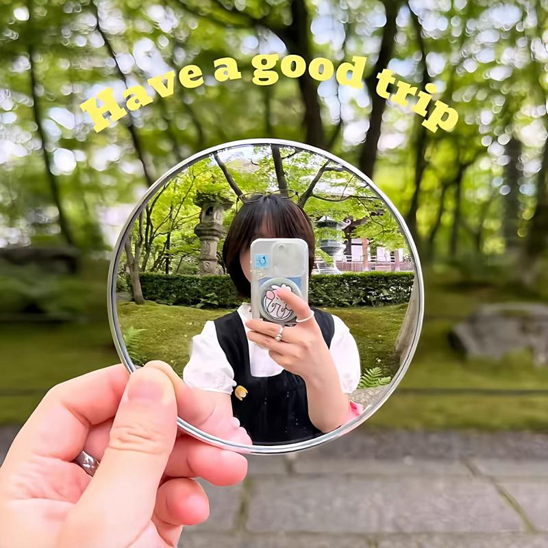 Decorative Mirror Round Convex Mirror Portable Makeup Mirror Handheld Photo Prop Mirrors Wide Angle Photography Mirror