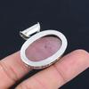 Rose Quartz Gemstone Pendant Solid 925 Sterling Silver Pendant Jewelry Gift For Unisex