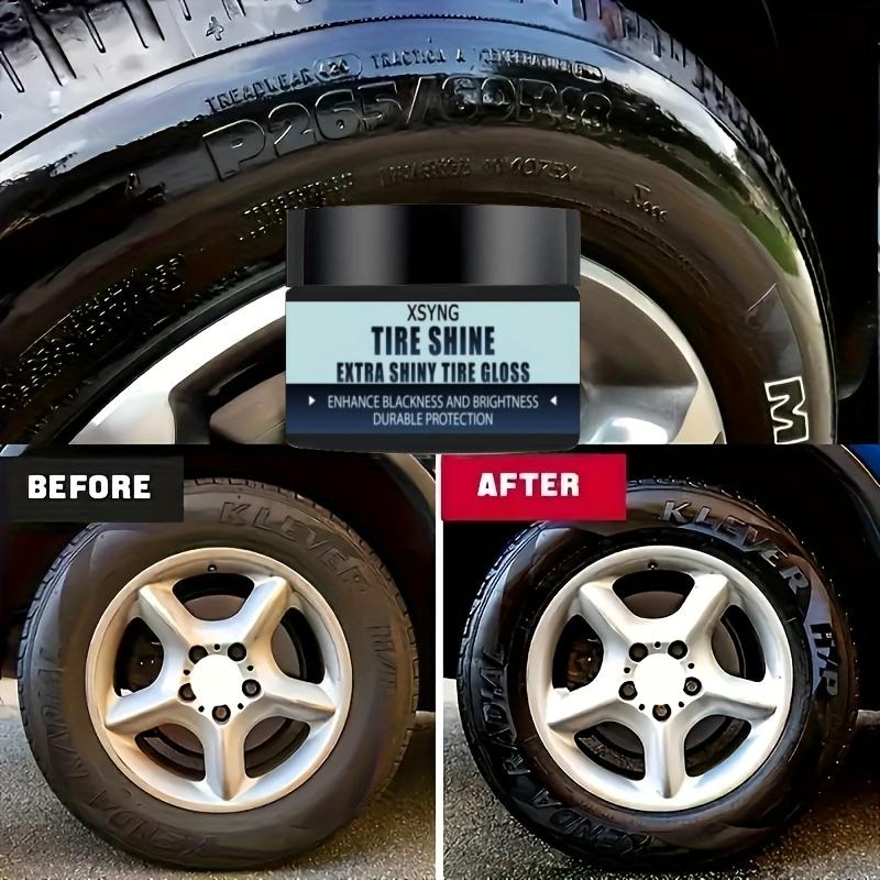 Sada na černění a leštění pneumatik, lešticí pasta na pneumatiky, multifunkční pasta na renovaci plastů, vhodná na pneumatiky, interiér atd.