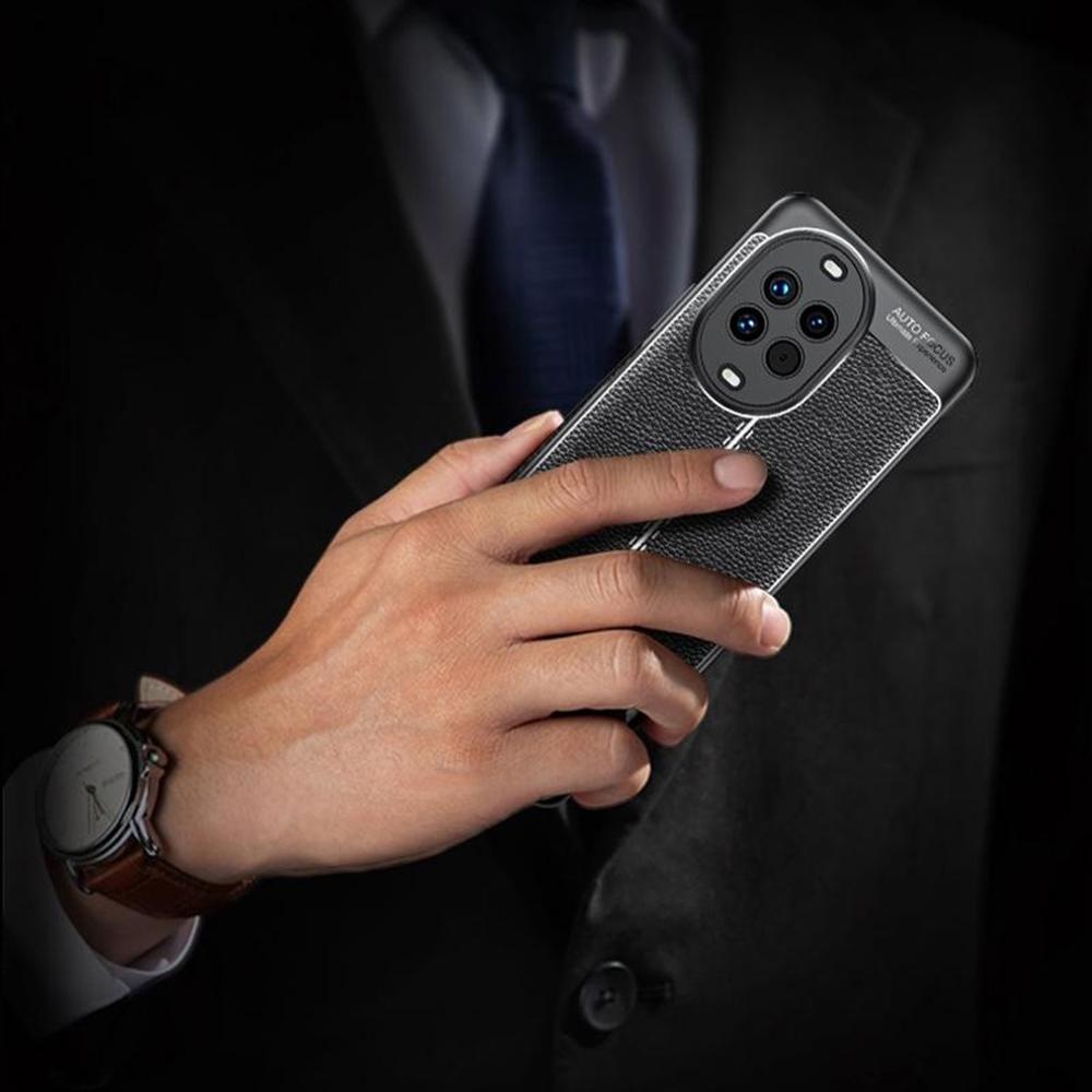 For Huawei nova 14 5G Case Litchi Texture TPU Flexible Phone Cover,Black