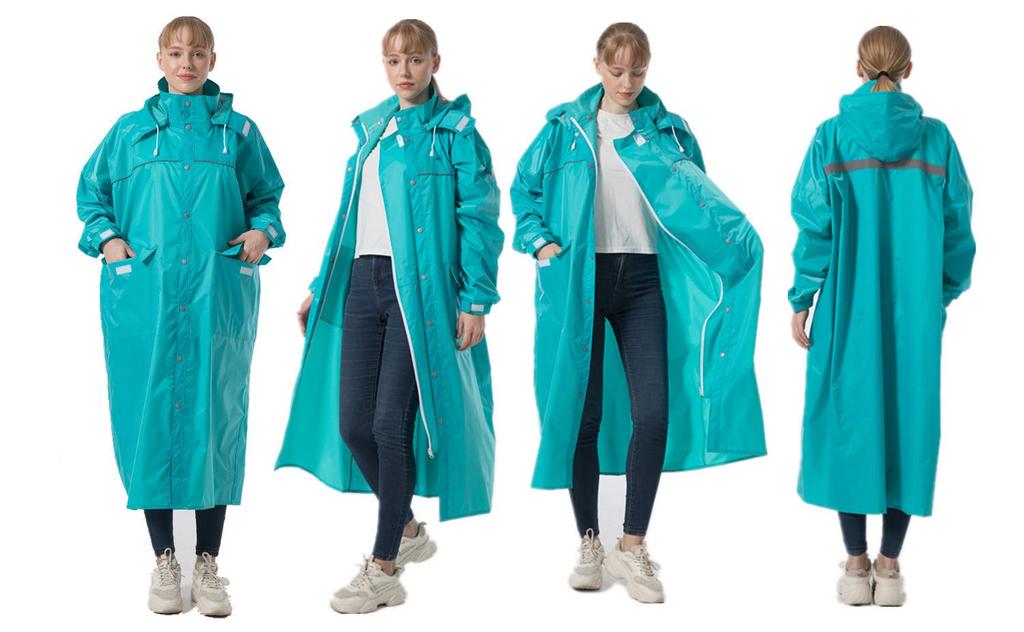 JYZ Long Rain Plus Cycling Rain Gear for Men and Wide Fully High Perfect for Heavy Rain and Rainy Includes Storage Perfect for Commuting to Work or