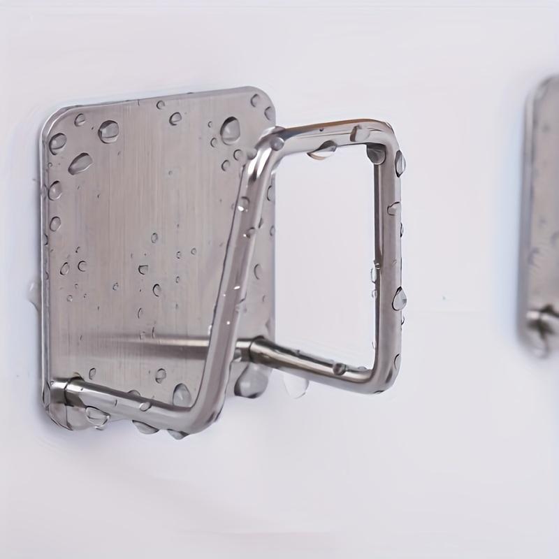 

Stainless Steel Sink Rack Wall-Mounted Sponge Holder for Kitchen & Bathroom, Durable Hooks for Dish Soap and Towels, Kitchen Sink Accessories