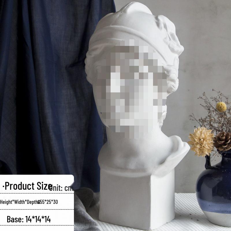 Plaster Cast Geometric Sculpture Set for Art and Photography