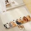 Art-dogS Floor Mat Shower Foot Mat, Bedside Carpet, Entrance Absorbent Doormat, Soft Non-Slip
