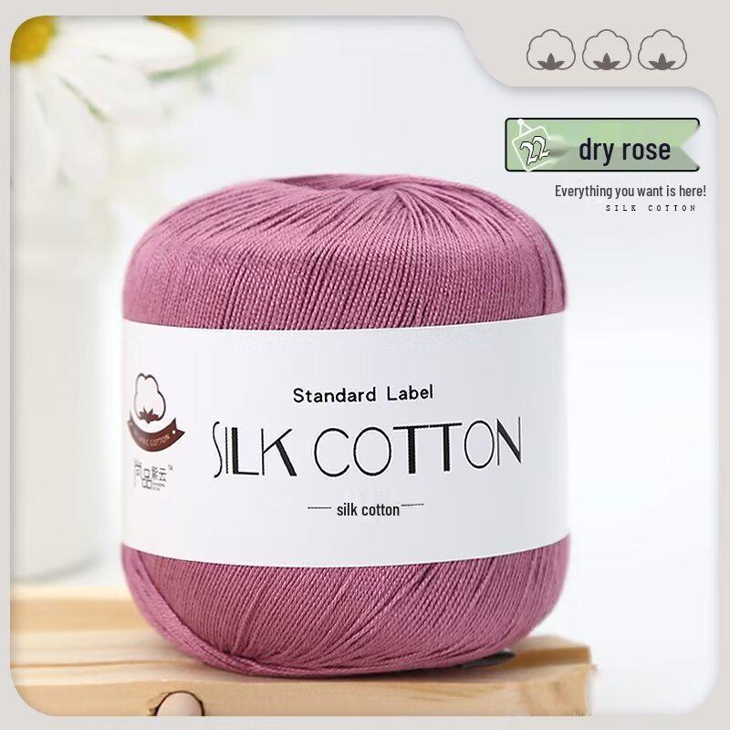No. 6 Hand-Knitted Doll Yarn: Silk, Cotton & Linen Blend for DIY Crochet & Clothing