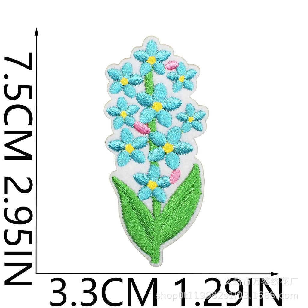 Small Daisy Embroidery Cloth Sticker Cartoon Peony Flower Bag Decoration Computer Embroidery Beautiful Small Red Flower Patch Ironing