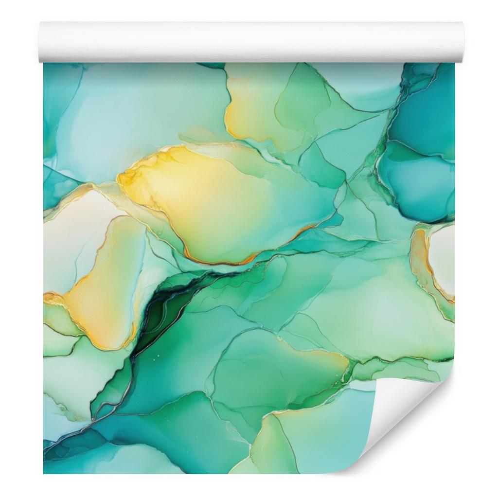 Sea Ink and Mint Wallpaper for Living Room and Bedroom 50x1000