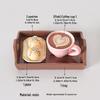 Miniature Pastry Models & Coffee Cup Ornaments for Dollhouse Scene Decorations