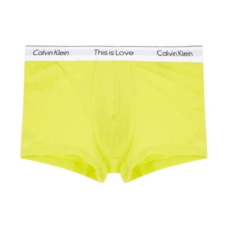 

Calvin Klein Solid Logo Print Boxer Briefs Men underwear Yellow NB3182-ZIR
