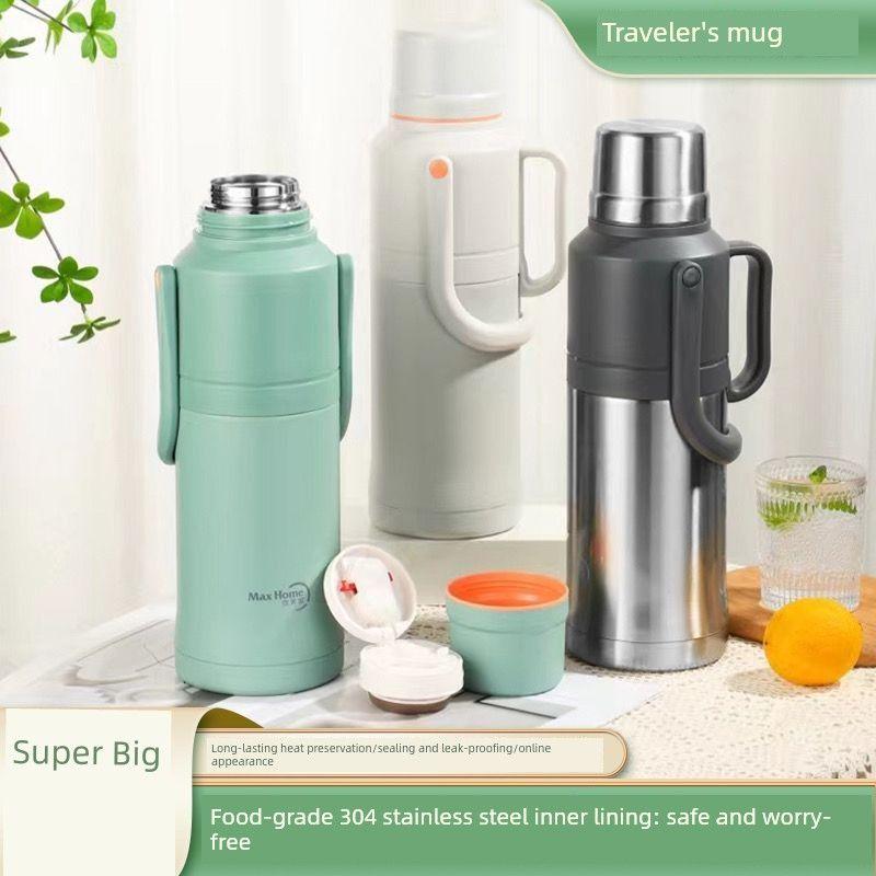 Youmeijia Household Thermos Portable Large Capacity Thermos Stainless Steel Thermos Outdoor Travel Kettle