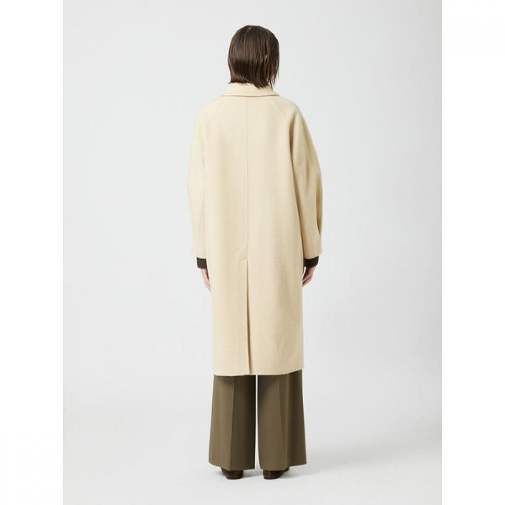 Cc Collect. Women S Wool Fox Blend Single Long Coat c254mSg561