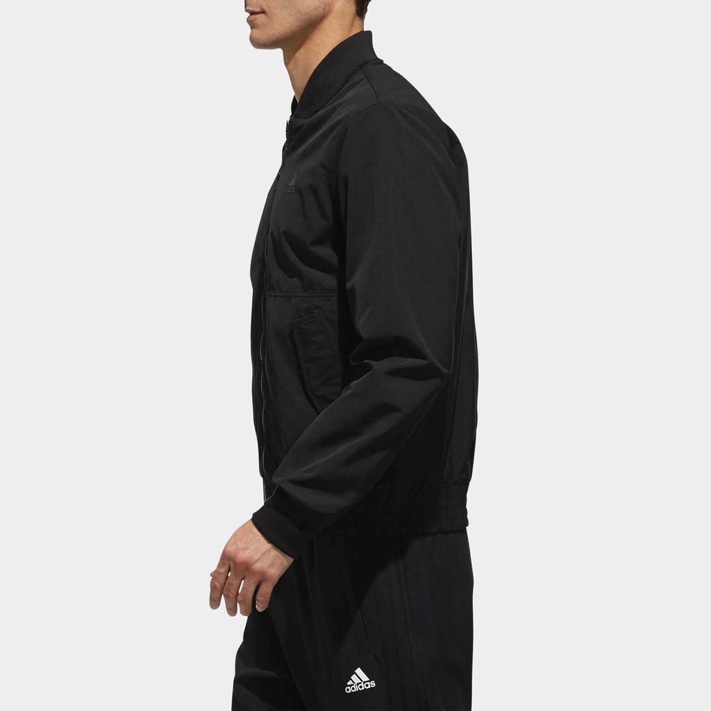 adidas EI JKT FL BOMB Sports Knit Fleece Lined Jacket Black Men's DT2486