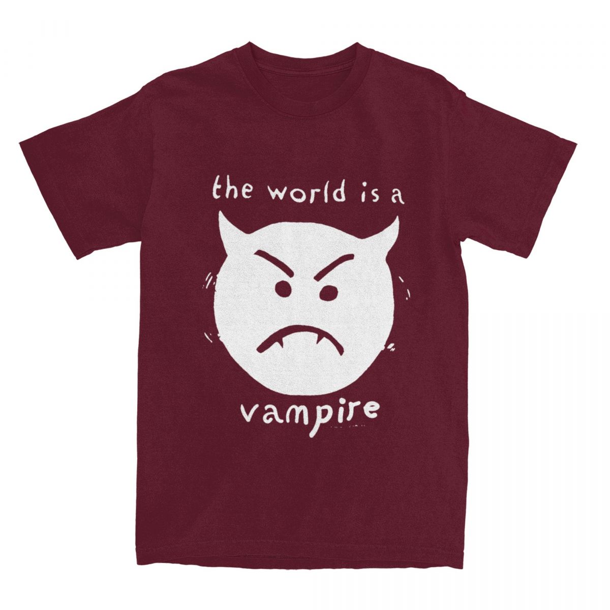 

Мужская футболка The Smashing Pumpkins Футболки В тренде Мир - вампир Летние футболки Y2K Веселые принтованные хлопковые топы Подарок XXXXXL бордовый