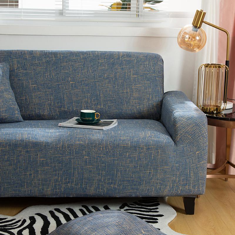 Stretch Stripes Sofa Slipcover Elastic Sofa Cover for Living Room Non Slip Furniture Protector for Pets Soft with Elastic Bottom