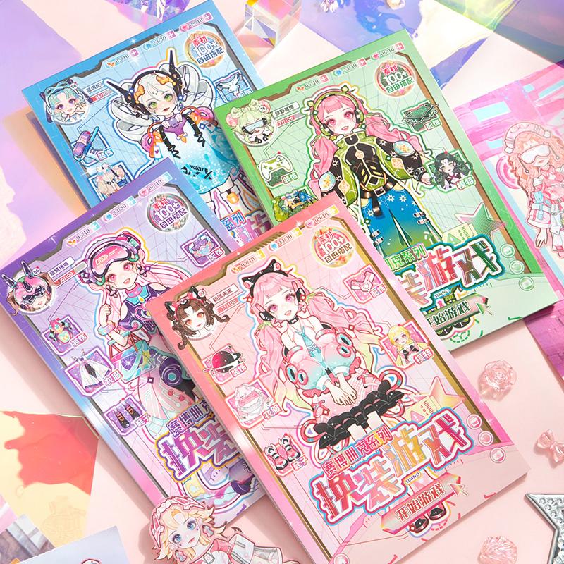 Dress Up Sticker Book Girl Stickers Cartoon Girl  Change Clothes Sticker Clothing Matching Stickers  Handmade Diy Book Gifts