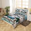 Erosebridal Kids Camping Bedding Set Twin Size Happy Camping Comforter Cover for Boys Girls Western Rustic Farmhouse Style Duvet Cover Vinta