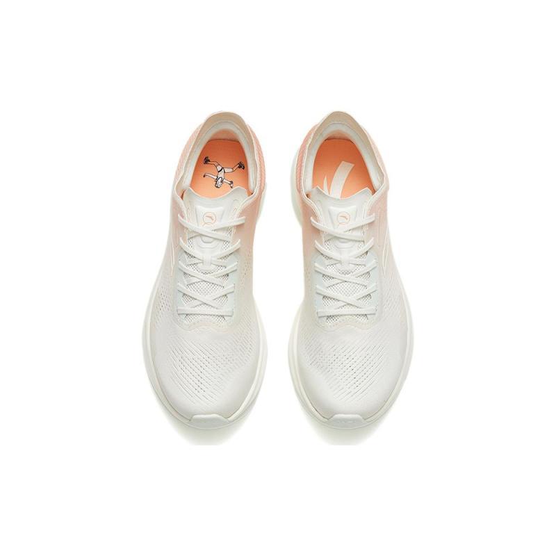 Anta Hydrogen Run V Anti Slip Wear Resistant Low Top Casual Running Shoes Women's White Pink Sneakers 122325540-6