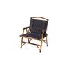 WAQ Folding Wood Chair, Low Chair, Folding Chair, Wood Chair, Camping Chair, Drink Holder (Black)