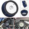 Sucker Air Cleaner Element Replacement For Harley Dyna 1999-2017 Softail 2000-2015 Touring 1999-2007, Blue (Except 2008-2016 Touring/Trike)