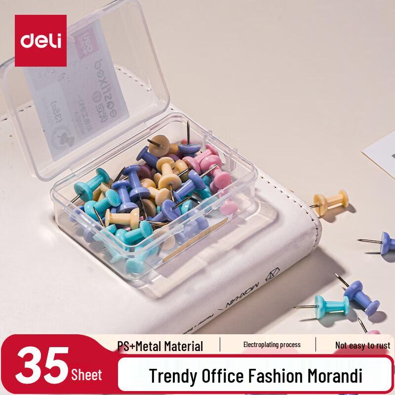 Deli 0021-A Morandi Color Pushpins