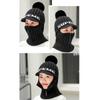 Winter Knitted Hat Scarf Set Beanie Zip Scarf Earflap Fleece Lined Ski  with Pompom Windproof Thermal Hat Neck Warmer
